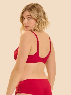 Soutien-gorge avec armature emboitant - Rouge Opéra