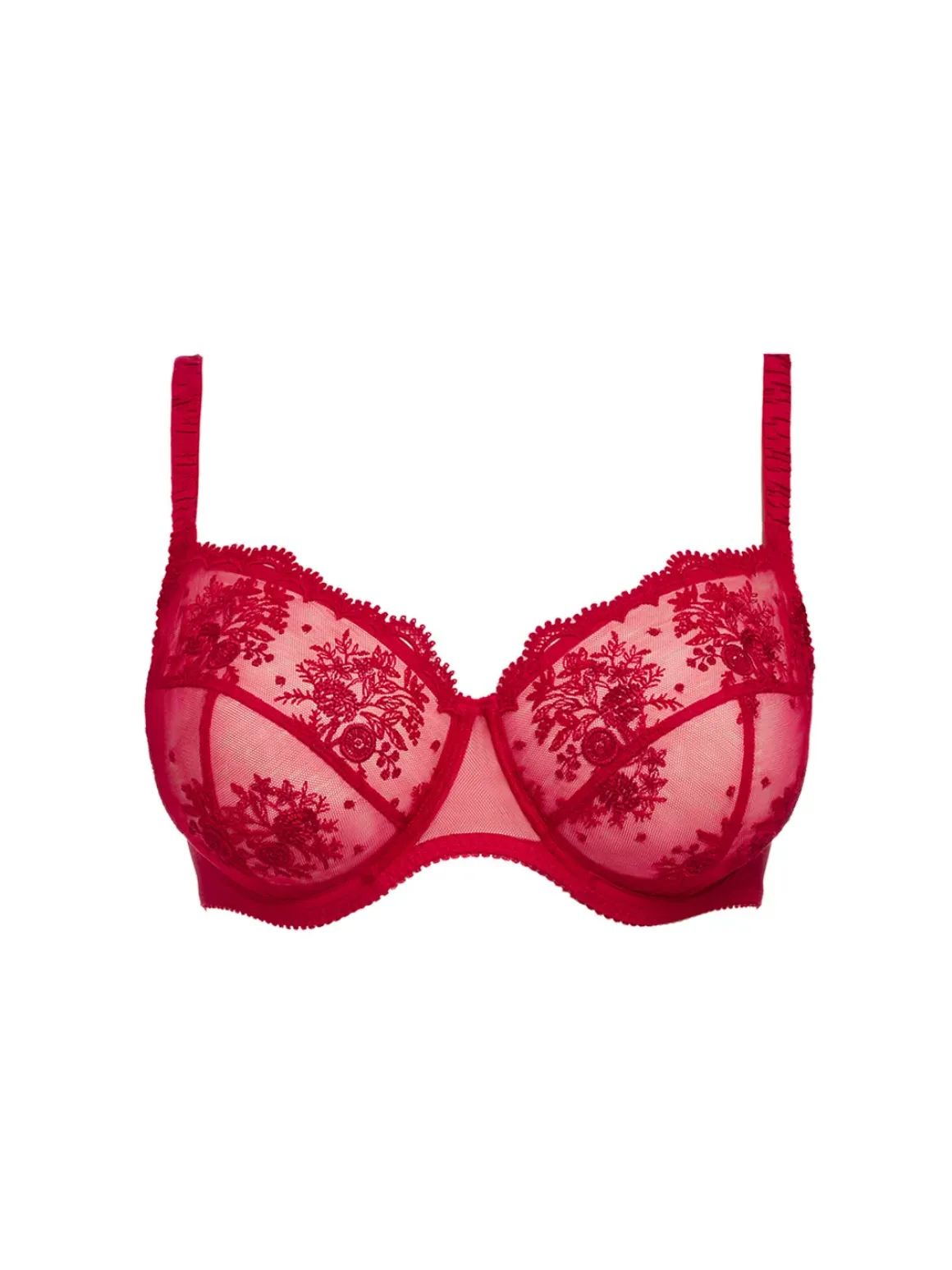 Soutien-gorge avec armature emboitant - Rouge Opéra