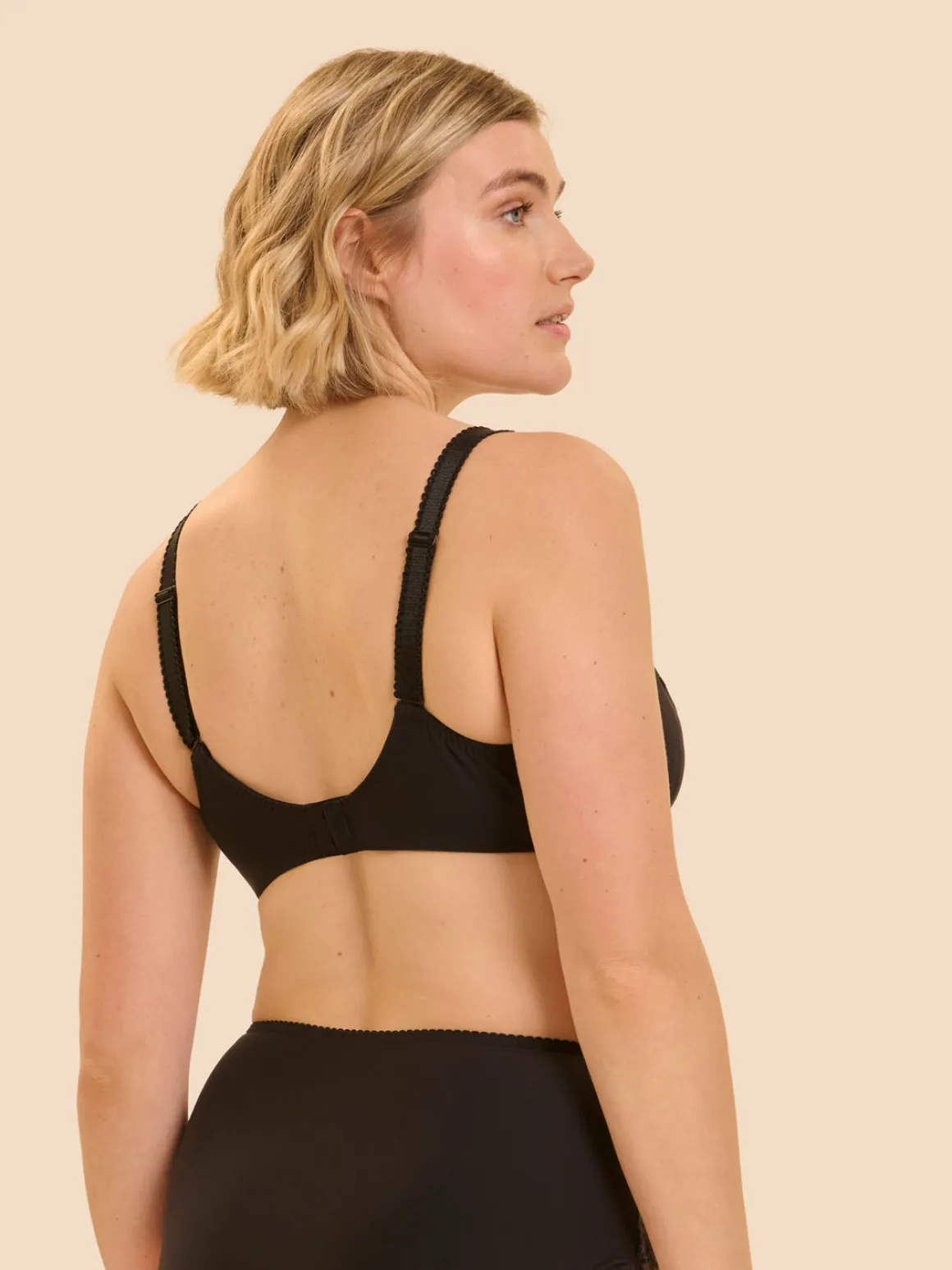 Soutien-gorge avec armature emboitant - Noir
