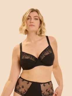 Soutien-gorge avec armature emboitant - Noir