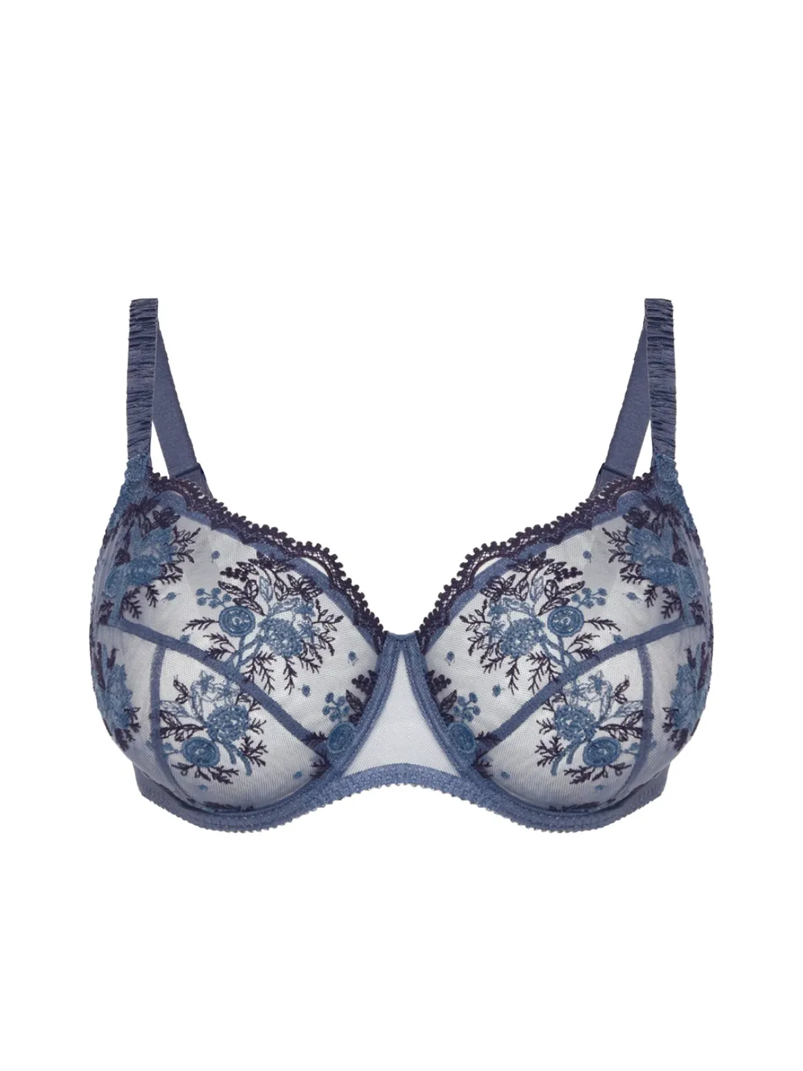 Soutien-gorge avec armature emboitant - Bleu Cendre