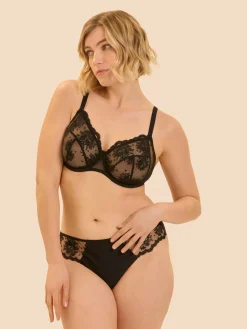 Soutien-gorge avec armature emboitant - Noir
