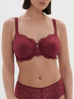 Soutien-gorge avec armature emboitant - Rouge Spinelle