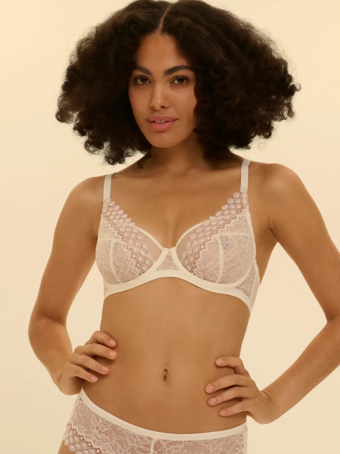 Soutien-gorge avec armature foulard - Naturel