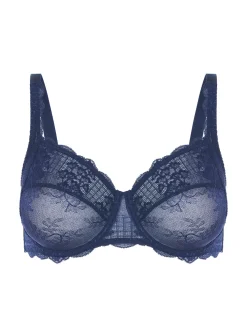 Soutien-gorge avec armatures décolleté carré - Bleu Cosmic