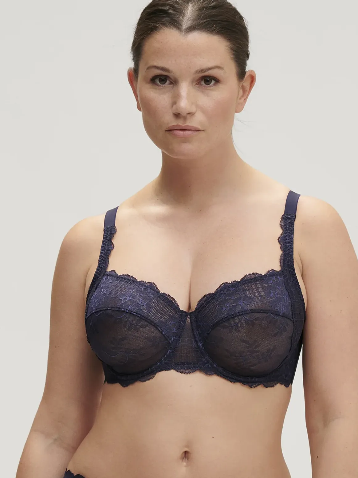 Soutien-gorge avec armatures décolleté carré - Bleu Cosmic