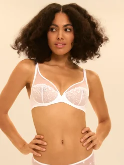 Soutien-gorge avec armatures décolleté plongeant - Blanc
