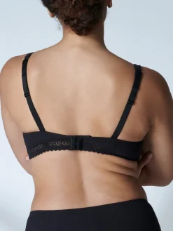 Soutien-gorge avec armatures décolleté plongeant - Noir