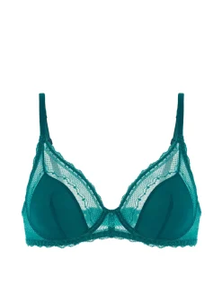 Soutien-gorge avec armatures décolleté - Bleu Pavo
