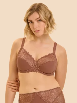 Soutien-gorge avec armatures emboîtant - Brun coco
