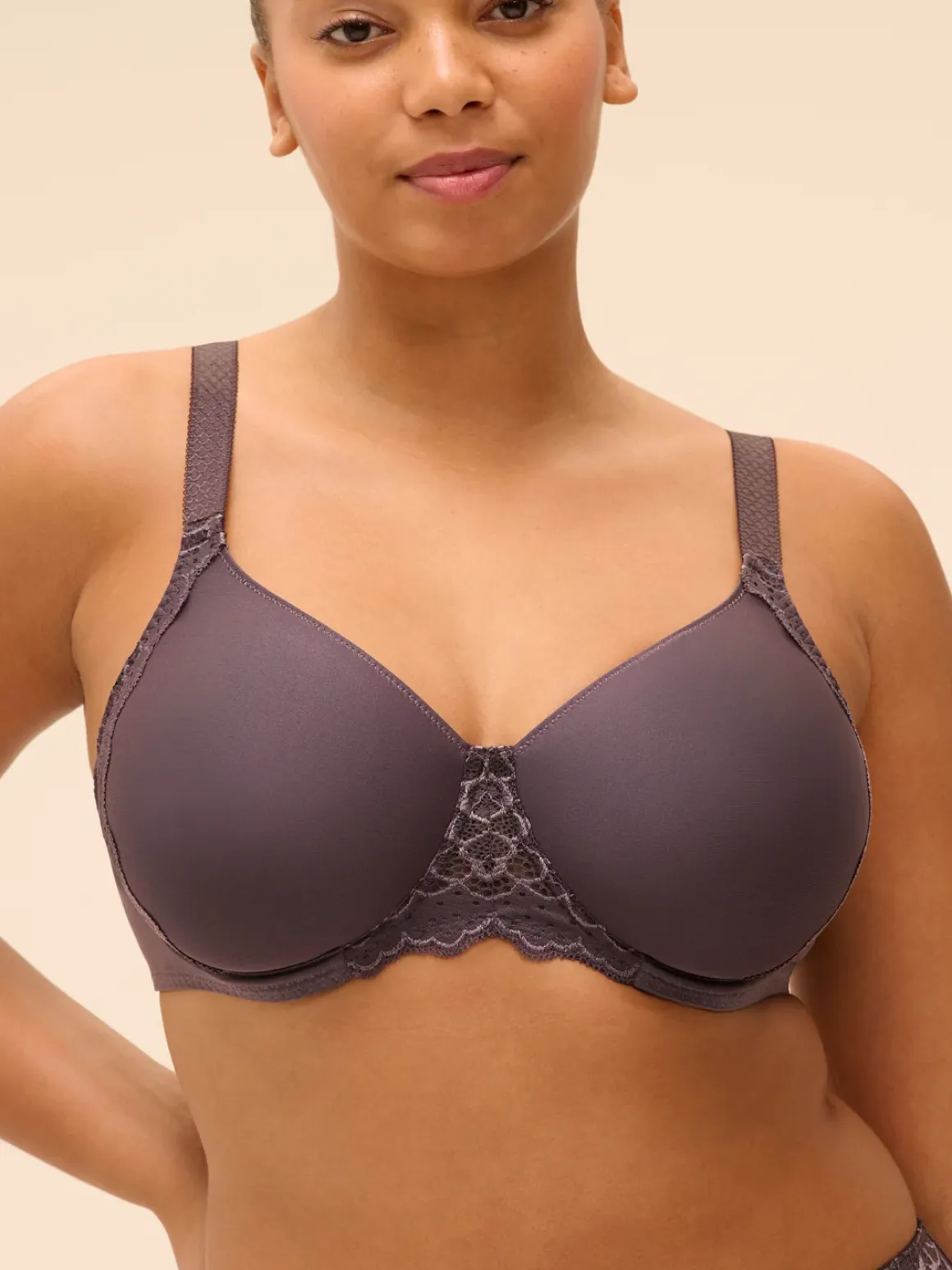 Soutien-gorge avec armatures moulé rigide - Gris Graphite