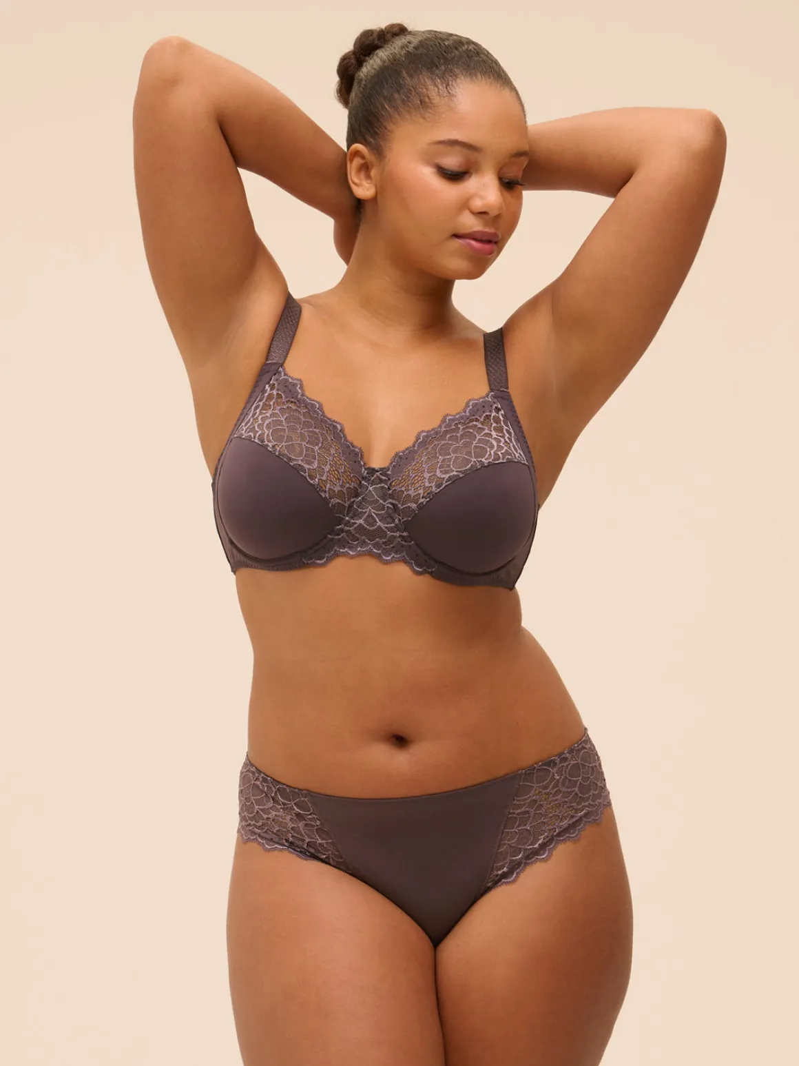 Soutien-gorge avec armatures emboitant - Gris Graphite