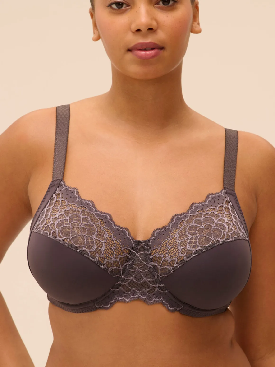 Soutien-gorge avec armatures emboitant - Gris Graphite