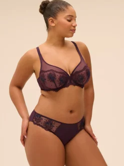 Soutien-gorge avec armatures décolleté plongeant - Figue