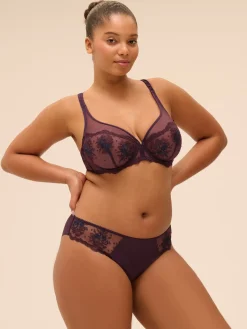 Soutien-gorge avec armatures décolleté plongeant - Figue