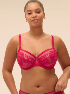 Soutien-gorge avec armatures décolleté carré - Cranberry
