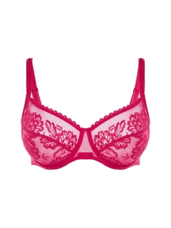 Soutien-gorge avec armatures décolleté carré - Cranberry