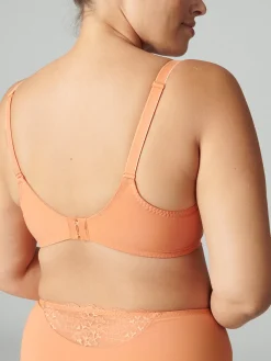Soutien-gorge avec armatures décolleté plongeant - Abricot