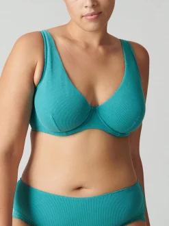 Soutien-gorge avec armatures décolleté plongeant - Bleu Saline