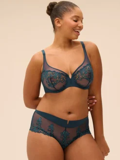 Soutien-gorge avec armatures décolleté plongeant - Bleu Prestige