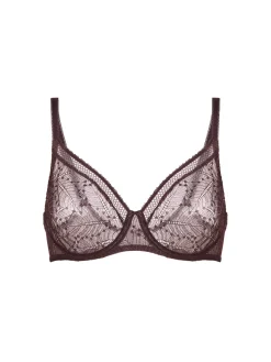 Soutien-gorge avec armatures moulé décolleté plongeant - Brun Foncé