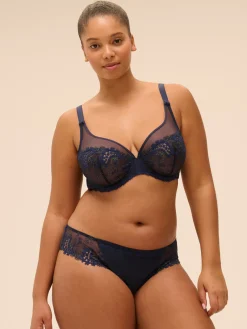 Soutien-gorge avec armatures décolleté plongeant - Saphir
