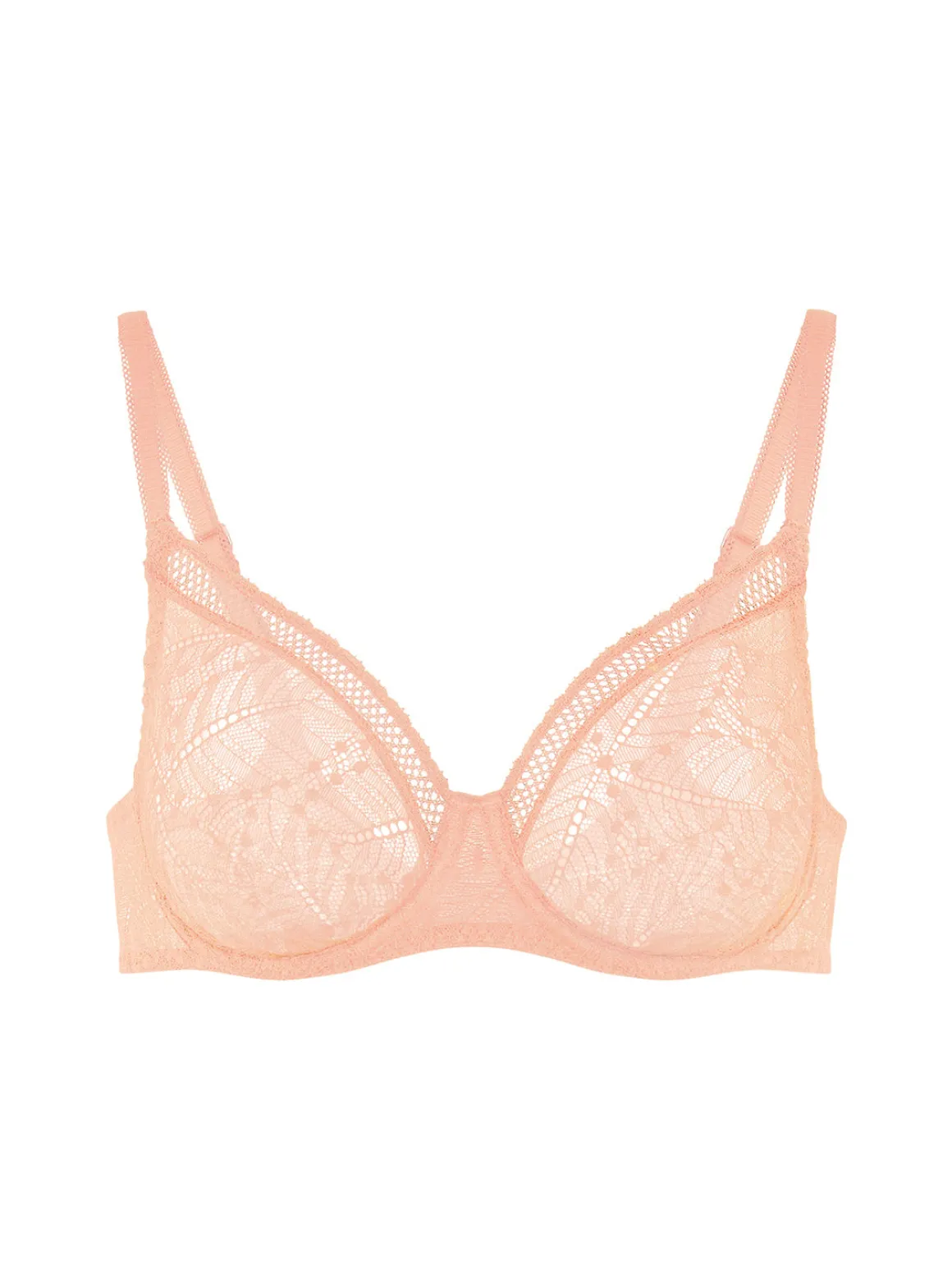 Soutien-gorge avec armatures moulé décolleté plongeant - Sable rosé