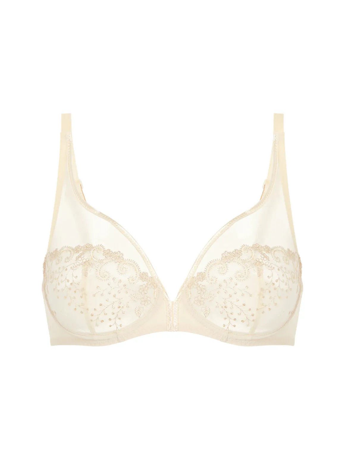 Soutien-gorge avec armatures décolleté plongeant - Beige Topaze