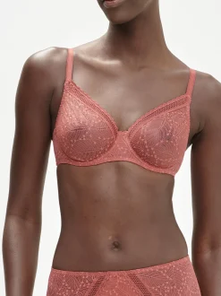 Soutien-gorge avec armatures moulé décolleté plongeant - Rose Texas