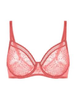 Soutien-gorge avec armatures moulé décolleté plongeant - Rose Texas