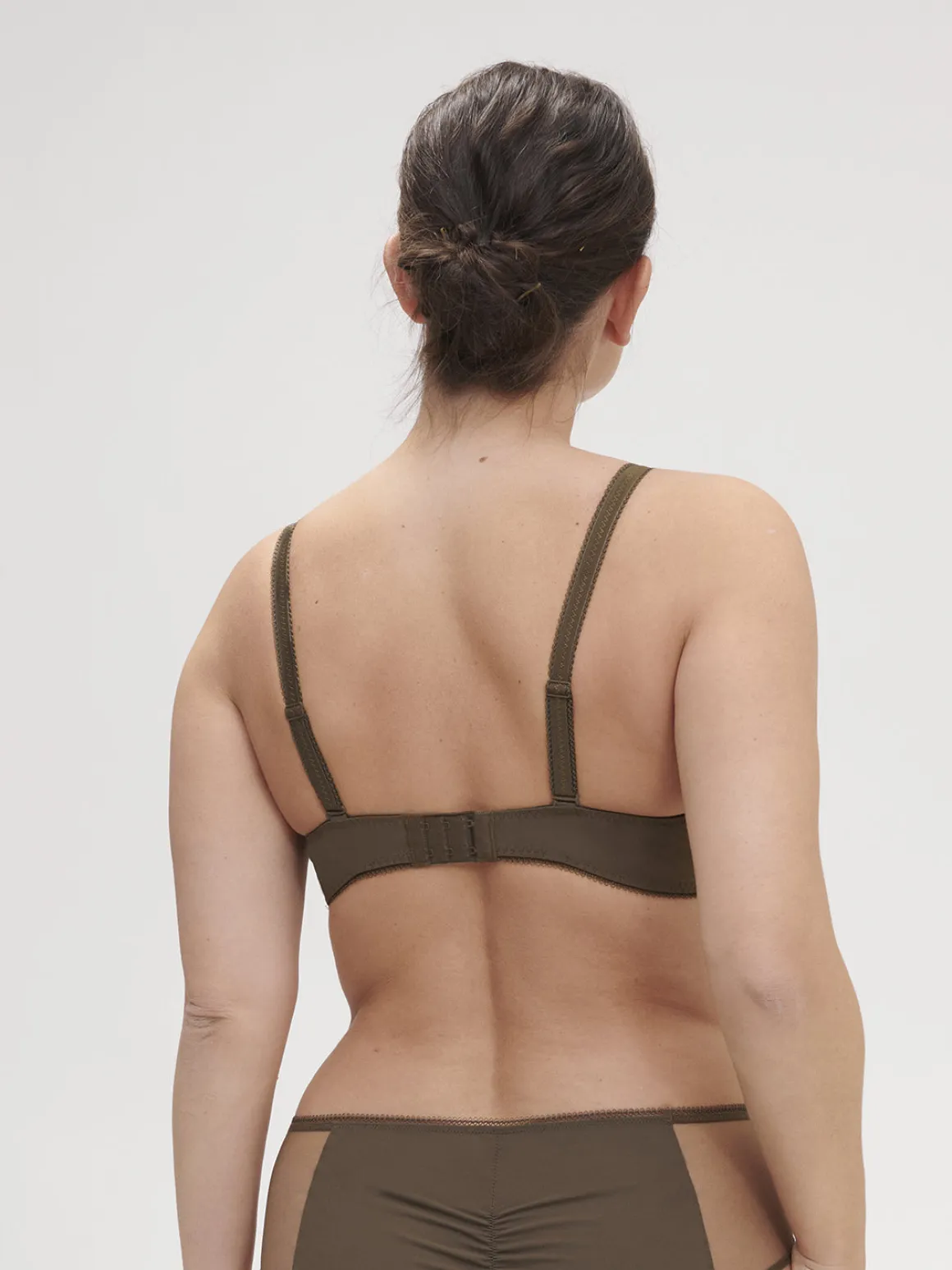 Soutien-gorge avec armatures décolleté plongeant - Vert Nomade