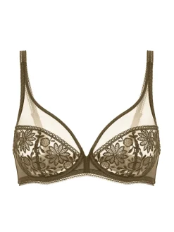 Soutien-gorge avec armatures décolleté plongeant - Vert Nomade