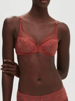 Soutien-gorge avec armatures décolleté plongeant - Terre de Sienne