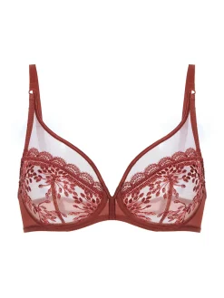 Soutien-gorge avec armatures décolleté plongeant - Terre de Sienne