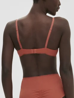 Soutien-gorge avec armatures décolleté plongeant - Rose Texas
