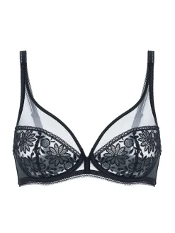 Soutien-gorge avec armatures décolleté plongeant - Noir