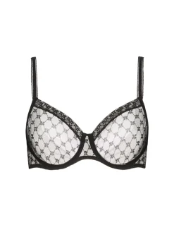Soutien-gorge avec armatures moulé décolleté plongeant - Noir