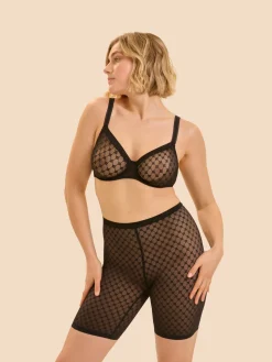 Soutien-gorge avec armatures moulé décolleté plongeant - Noir