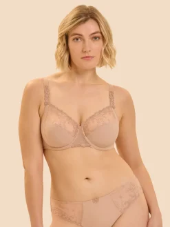 Soutien-gorge avec armatures emboitant - Peau
