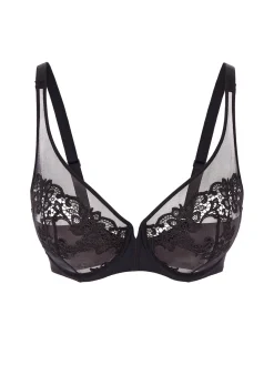 Soutien-gorge avec armatures décolleté plongeant - Noir