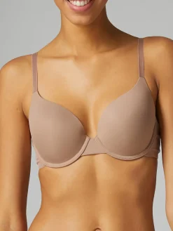 Soutien-gorge coque emboitante décolleté plongeant - Amaretto
