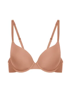 Soutien-gorge coque emboitante décolleté plongeant - Amaretto