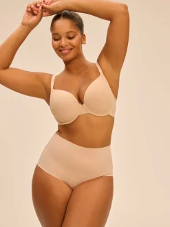 Soutien-gorge coque emboitante décolleté plongeant - Peau Rosée