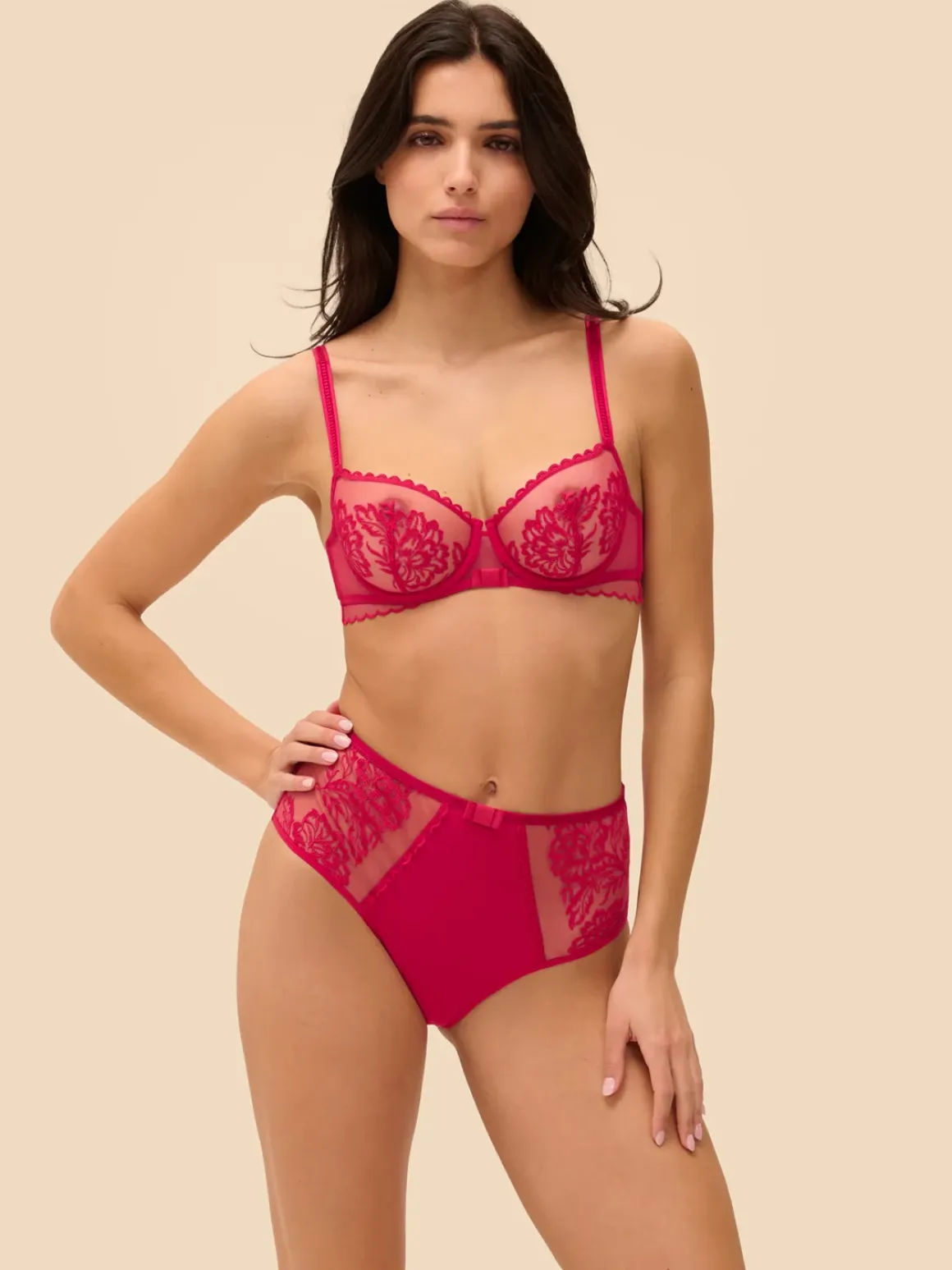 Soutien-gorge corbeille - Cranberry