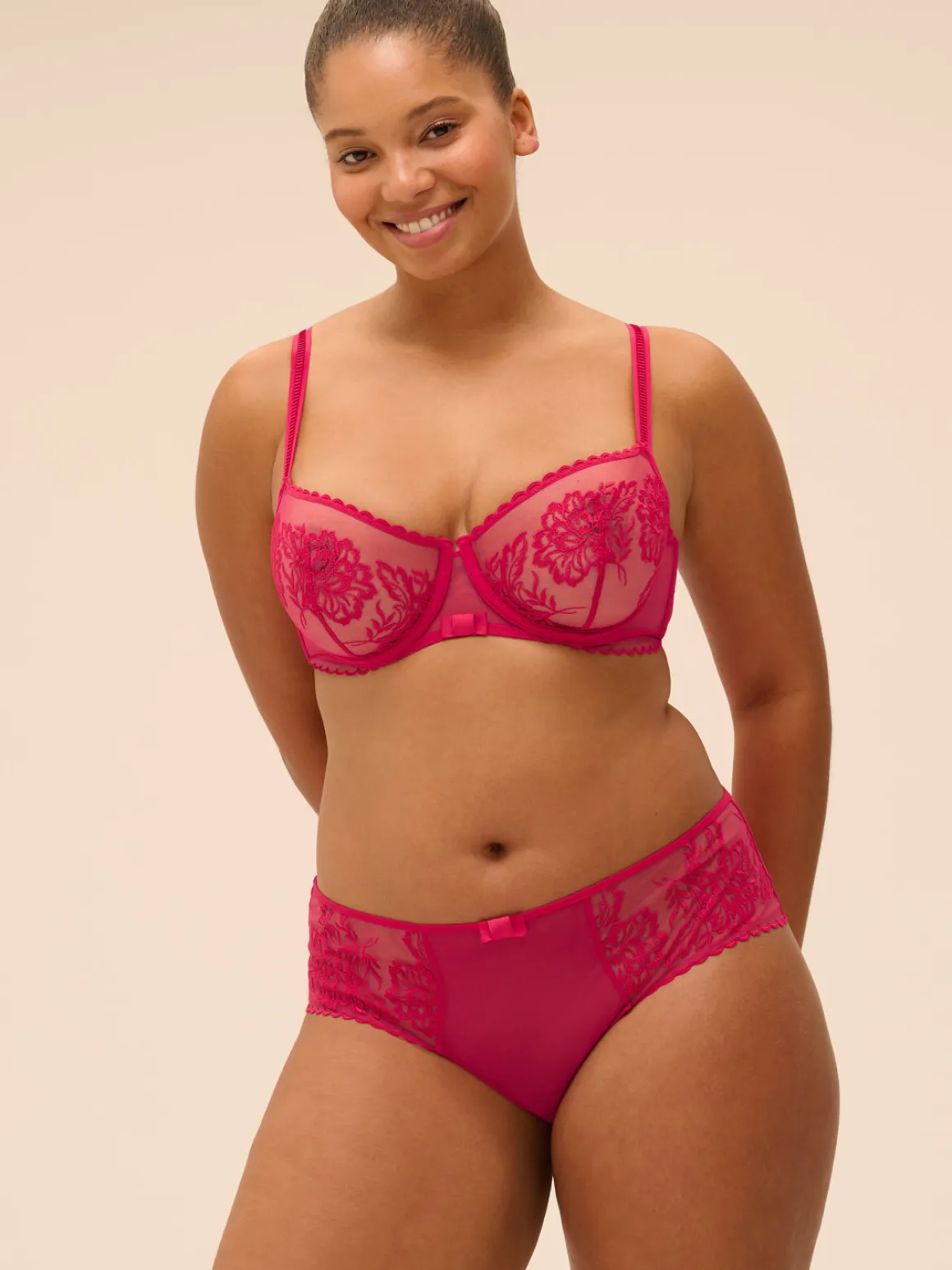 Soutien-gorge corbeille - Cranberry