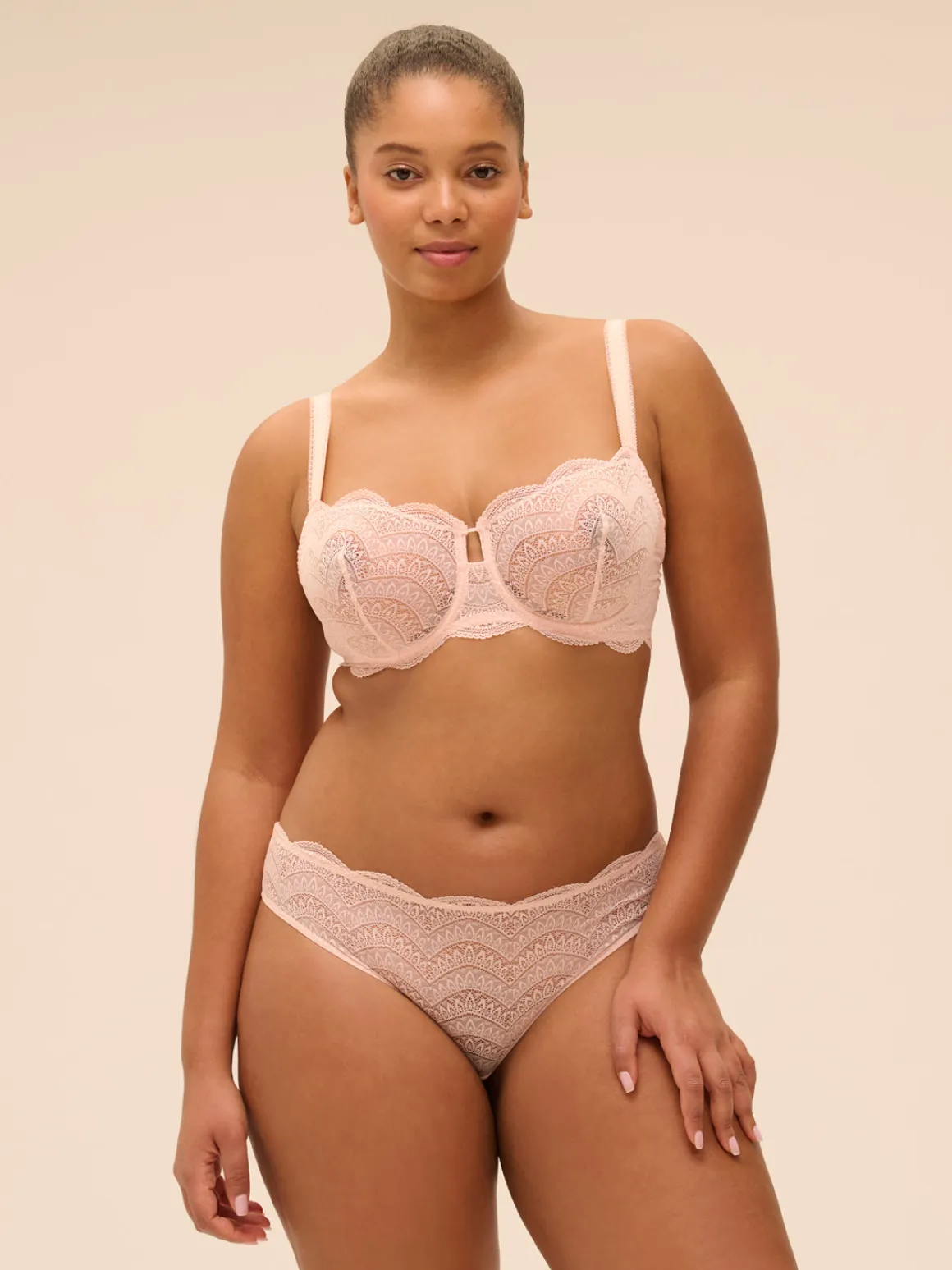 Soutien-gorge corbeille - Poudre pétale