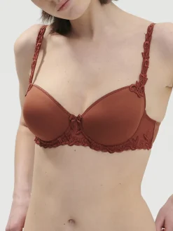 Soutien-gorge décolleté carré en spacer 3D - Brun Canyon