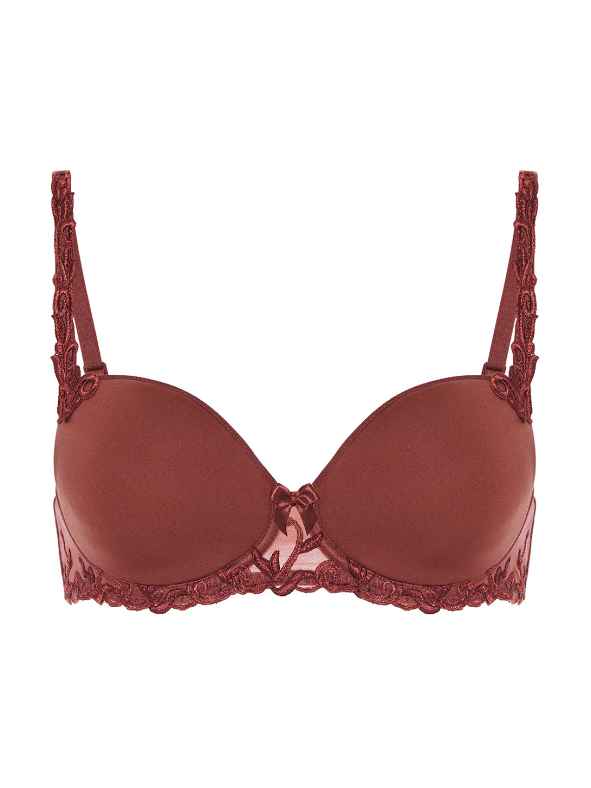 Soutien-gorge décolleté carré en spacer 3D - Brun Canyon