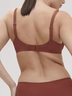 Soutien-gorge décolleté carré en spacer 3D - Brun Canyon