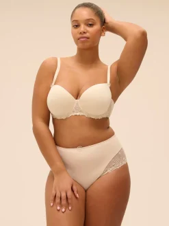 Soutien-gorge décolleté carré en spacer 3D - Beige Topaze